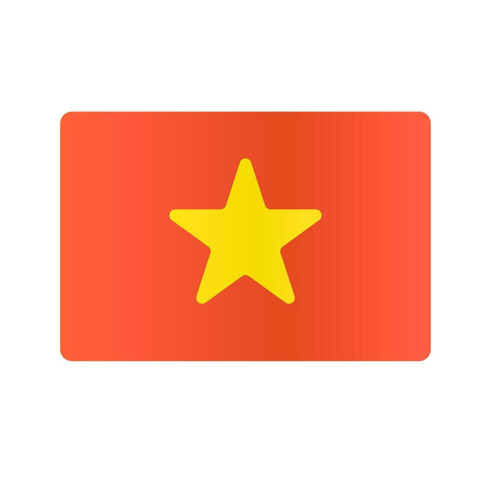 modern Vietnamesisch Flagge Symbol. Vietnam. Vektor. vektor