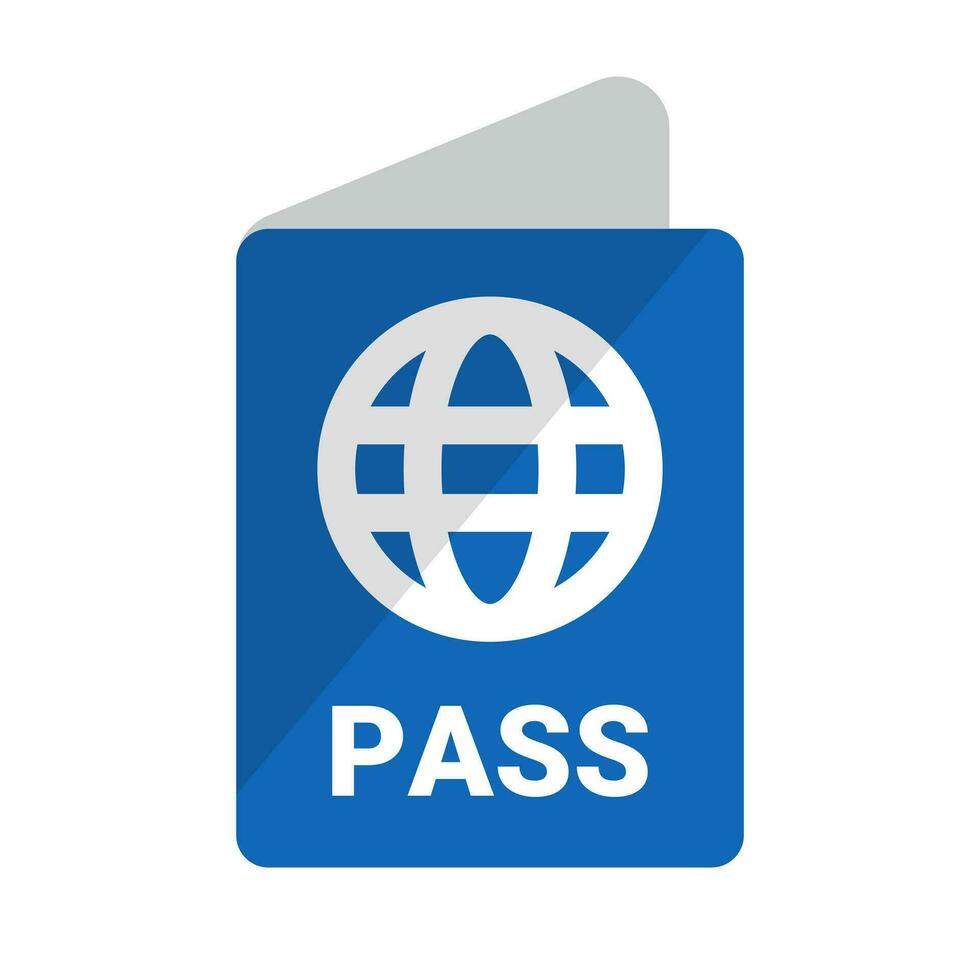 pass ikon. passera för internationell resa. certifikat. vektor. vektor