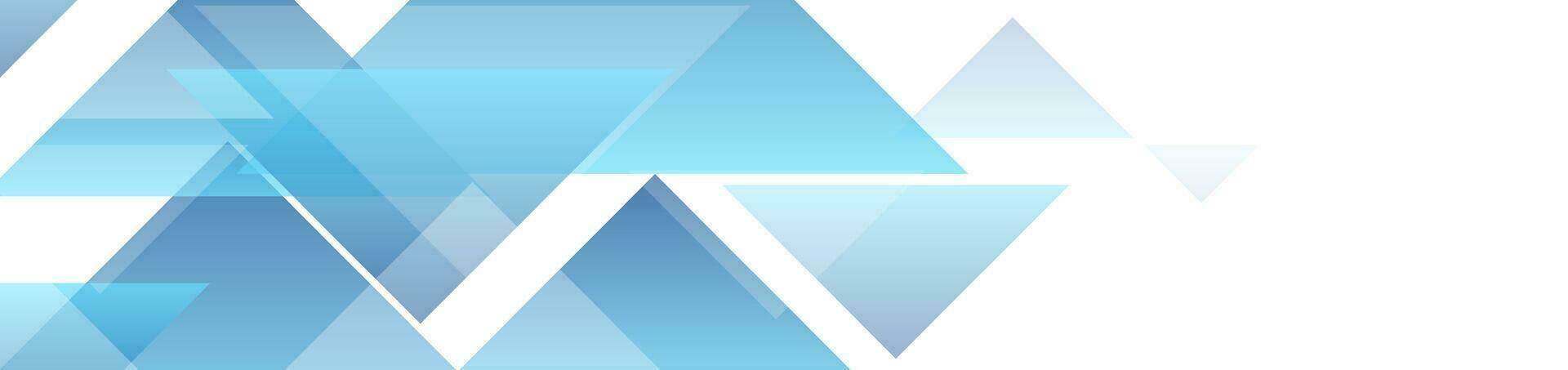 Blau Dreiecke Technik abstrakt minimal Geometrie Banner vektor