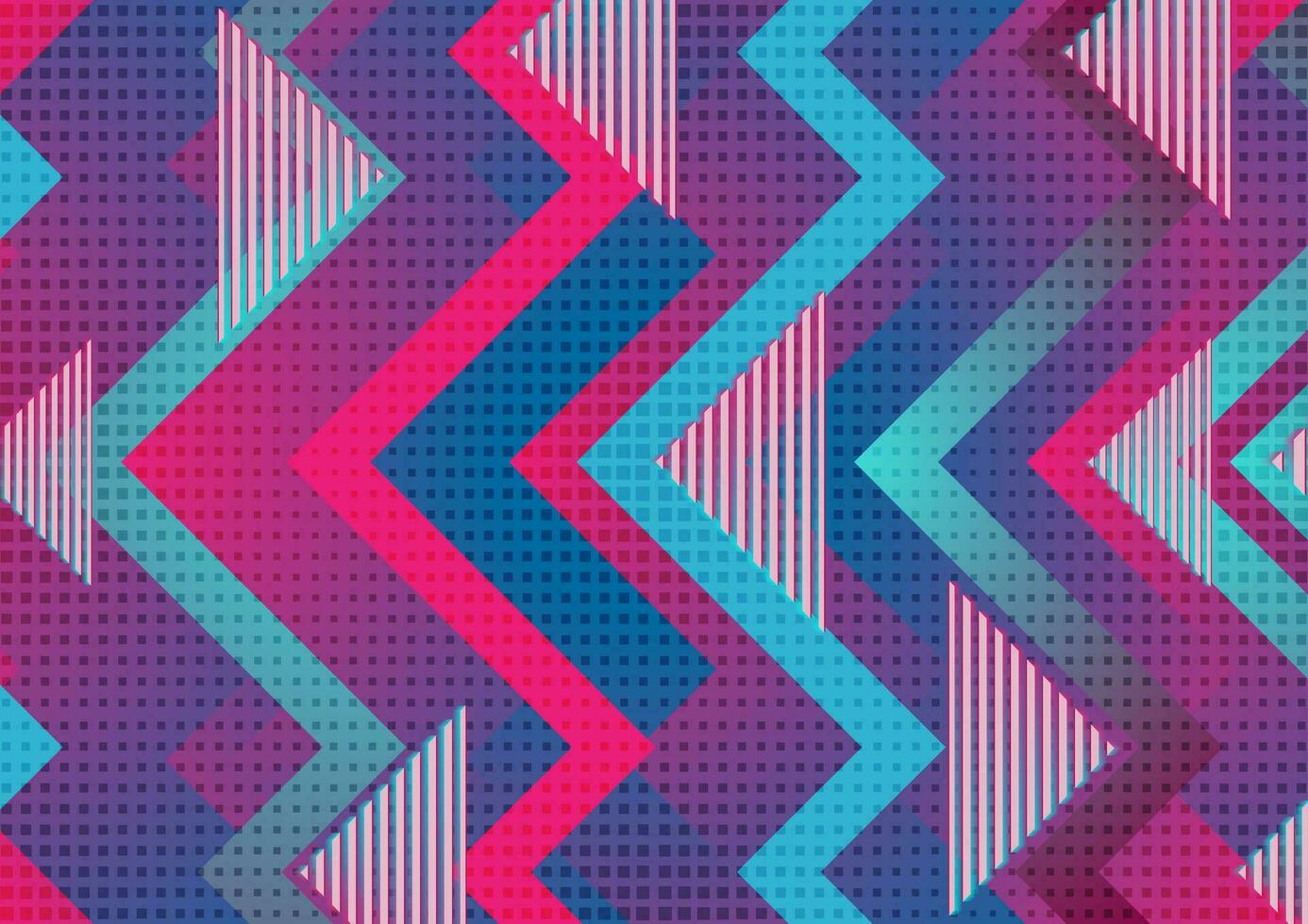 retro geometrisch abstrakt Blau violett Vektor Hintergrund