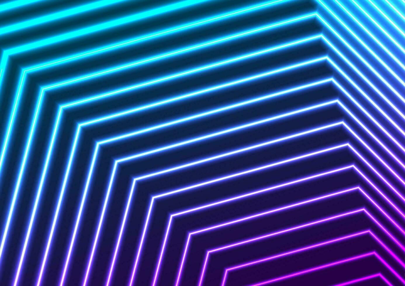 Blau violett Neon- Laser- Linien abstrakt futuristisch geometrisch Hintergrund vektor