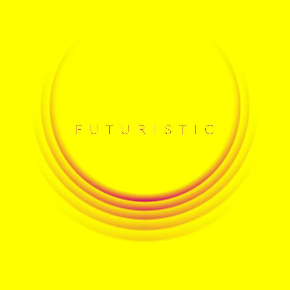 hell Gelb lila futuristisch Technologie runden Logo Hintergrund vektor
