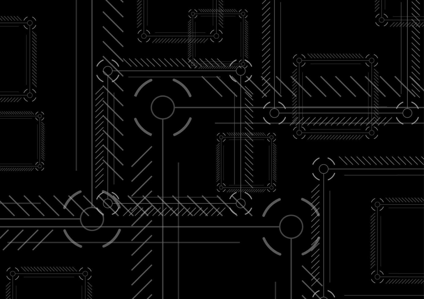 Sci-Fi abstrakt schwarz Technologie Quadrate Hintergrund vektor