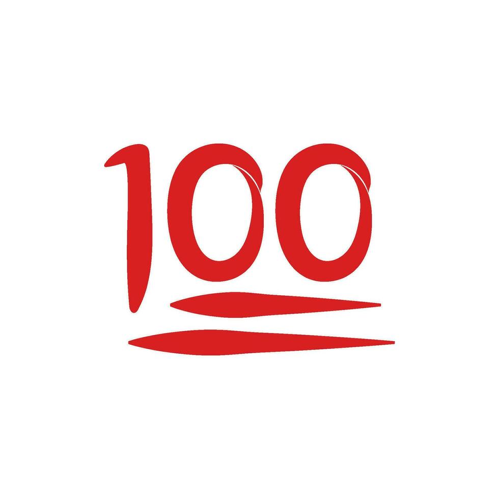 Nummer Symbol 100 Vektor