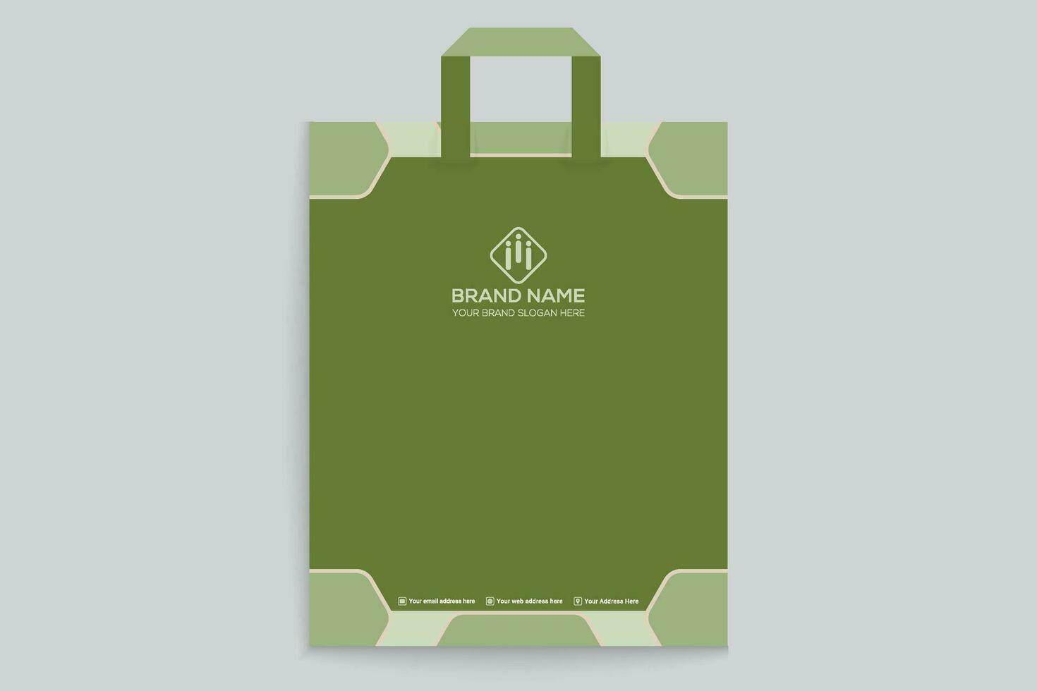 grön form handla väska design vektor