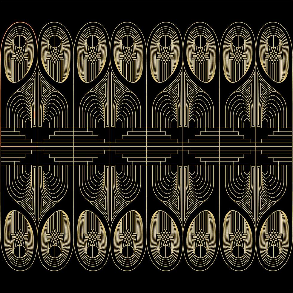 konst deco mönster lutning geometrisk linje svart guld vektor