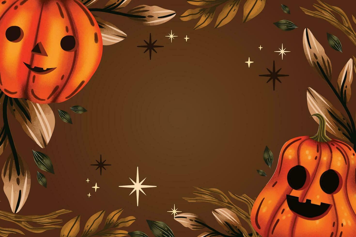 halloween fest affisch med text. 3d emotionell tecknad serie leende pumpor med ögon, godis, fladdermöss på gul bakgrund. festlig flygblad design. inbjudan hälsning kort. vektor. eps 10 vektor