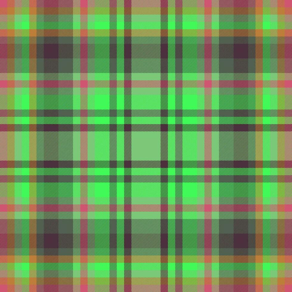 Textur Hintergrund Vektor von prüfen Plaid Stoff mit ein Textil- Tartan Muster nahtlos.