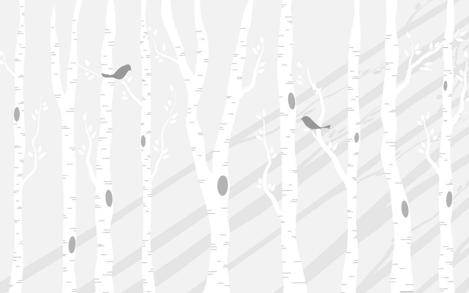 vit gren träd eller naken träd silhuetter uppsättning. hand dragen isolerat illustrationer. vektor