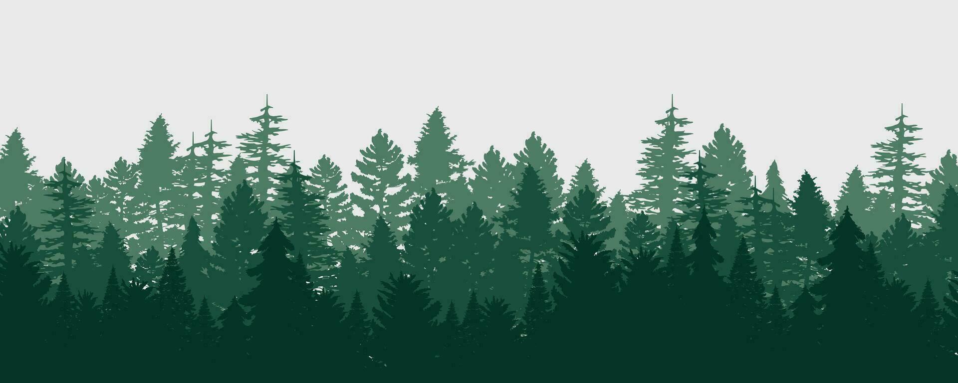 träd skog, parkera, gränd. landskap av isolerat träd. silhuett vektor. vektor
