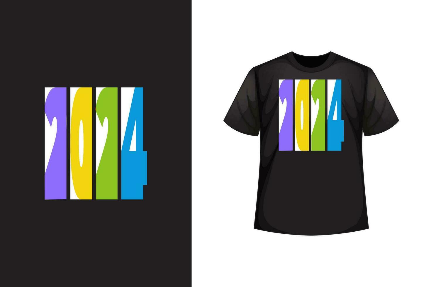 modern kreativ Trend t Hemd Design von 2024 Vektor Vorlage