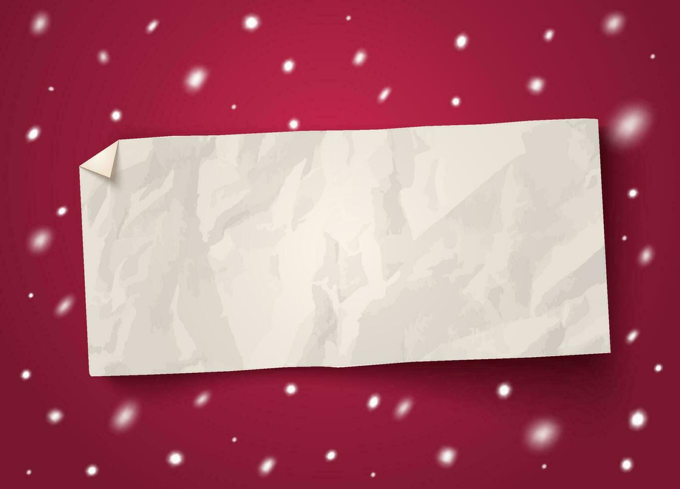 Vektorpapierbanner mit Schnee. vektor