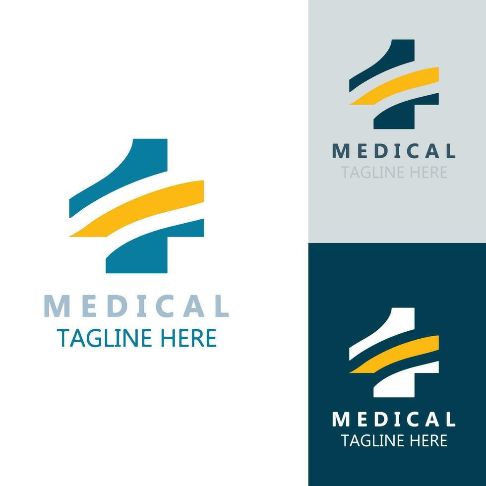 medicinsk logotyp hälsa vård enkel modern design illustration mall vektor