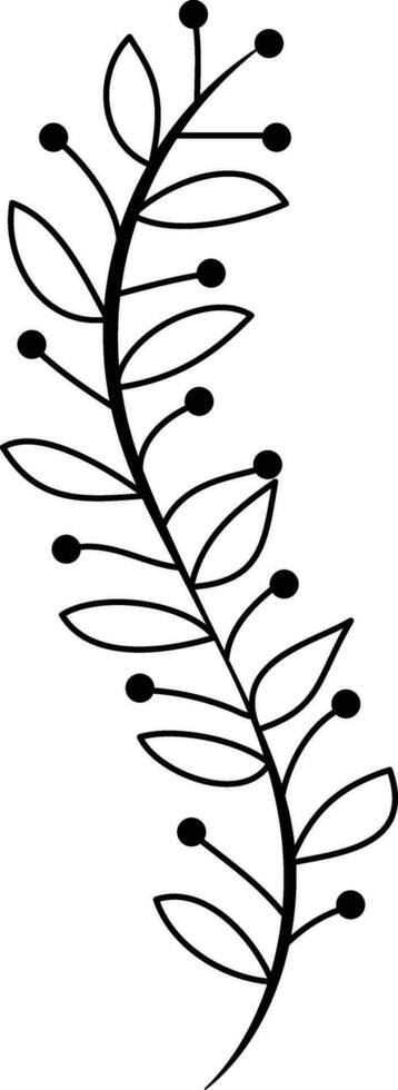 dekorativ blomma linje konst illustration vektor