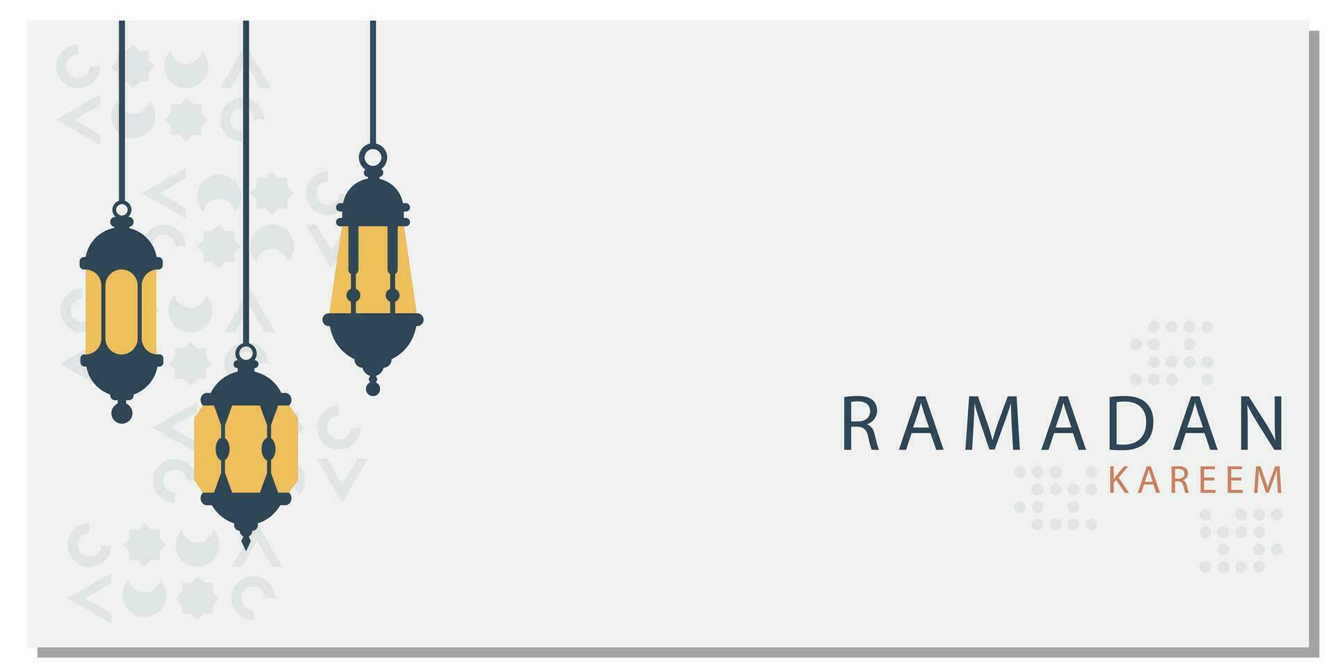 ramadan kareem platt stil enkel modern bakgrund vektor