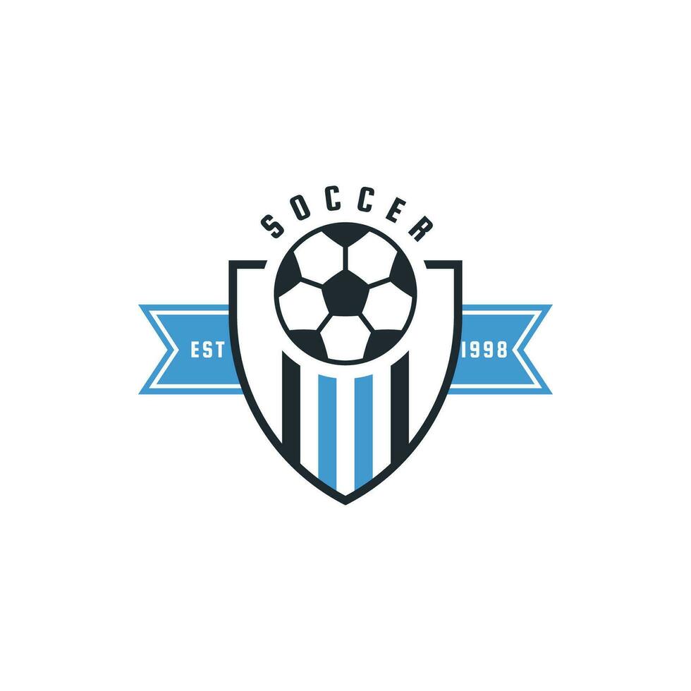 Fußball und Fußball Schule Vektor Logo Vorlage