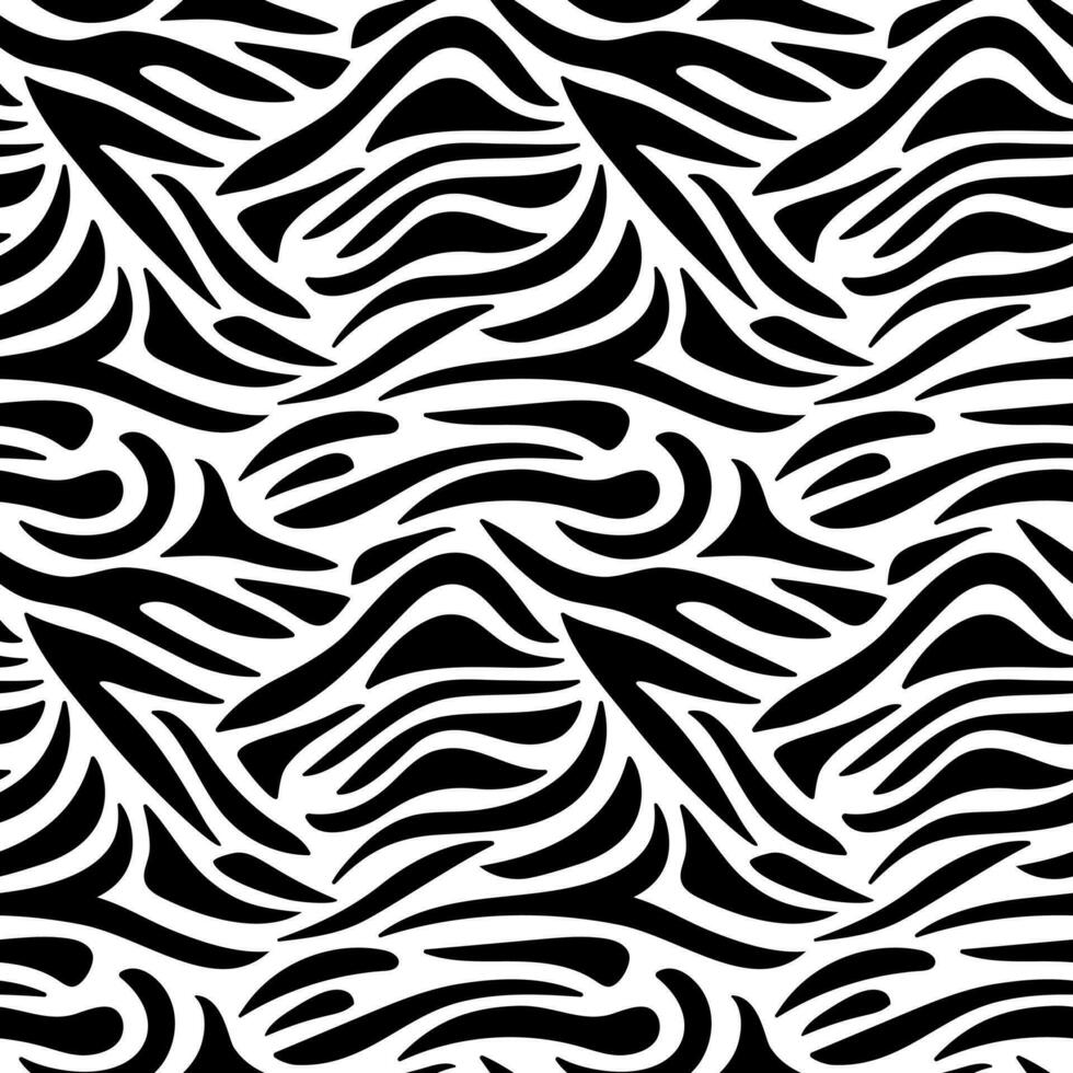 Zebra drucken, Zebra nahtlos Muster. Vektor Hand gezeichnet Karikatur Illustration. Zebra Streifen im Gekritzel Stil. eben Design
