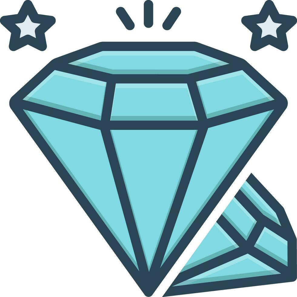 Färg ikon för diamant vektor