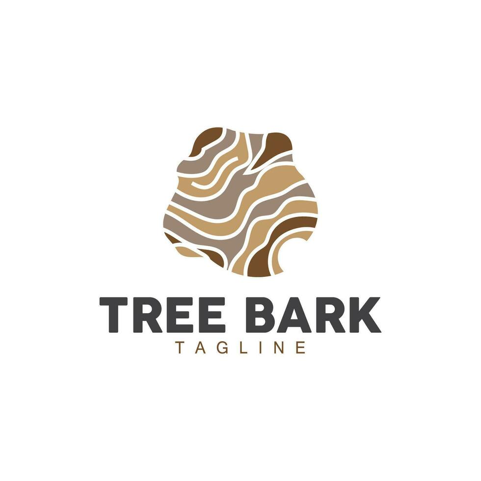 Baum Rinde Logo, Holz Baum einfach Textur Vektor Design, Symbol Illustration