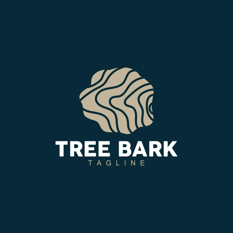 Baum Rinde Logo, Holz Baum einfach Textur Vektor Design, Symbol Illustration