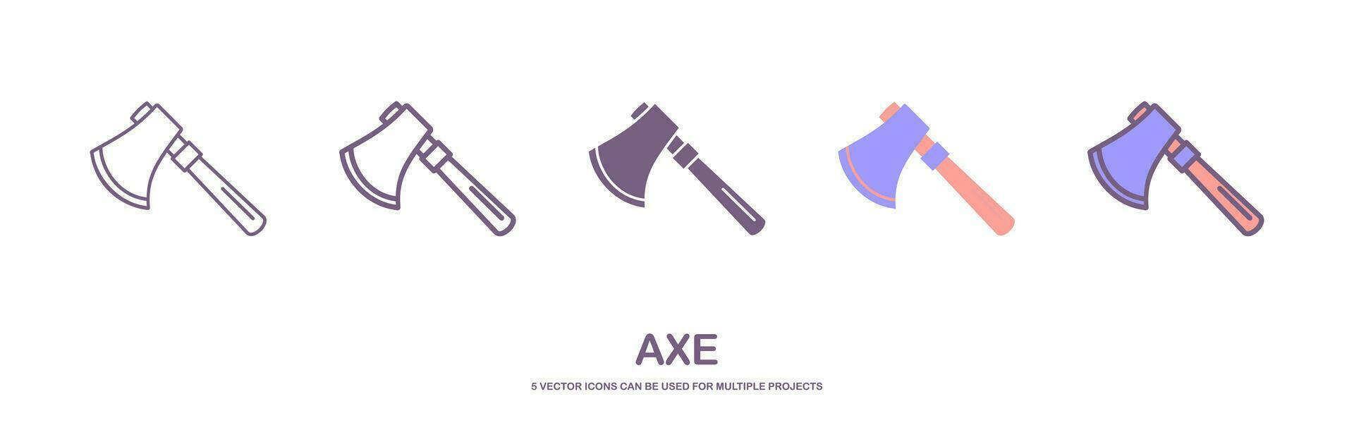 Axt Werkzeug Symbol Design Vektor Vorlage. Axt Symbol Illustration isoliert auf Weiß Hintergrund. Vektor Illustration.