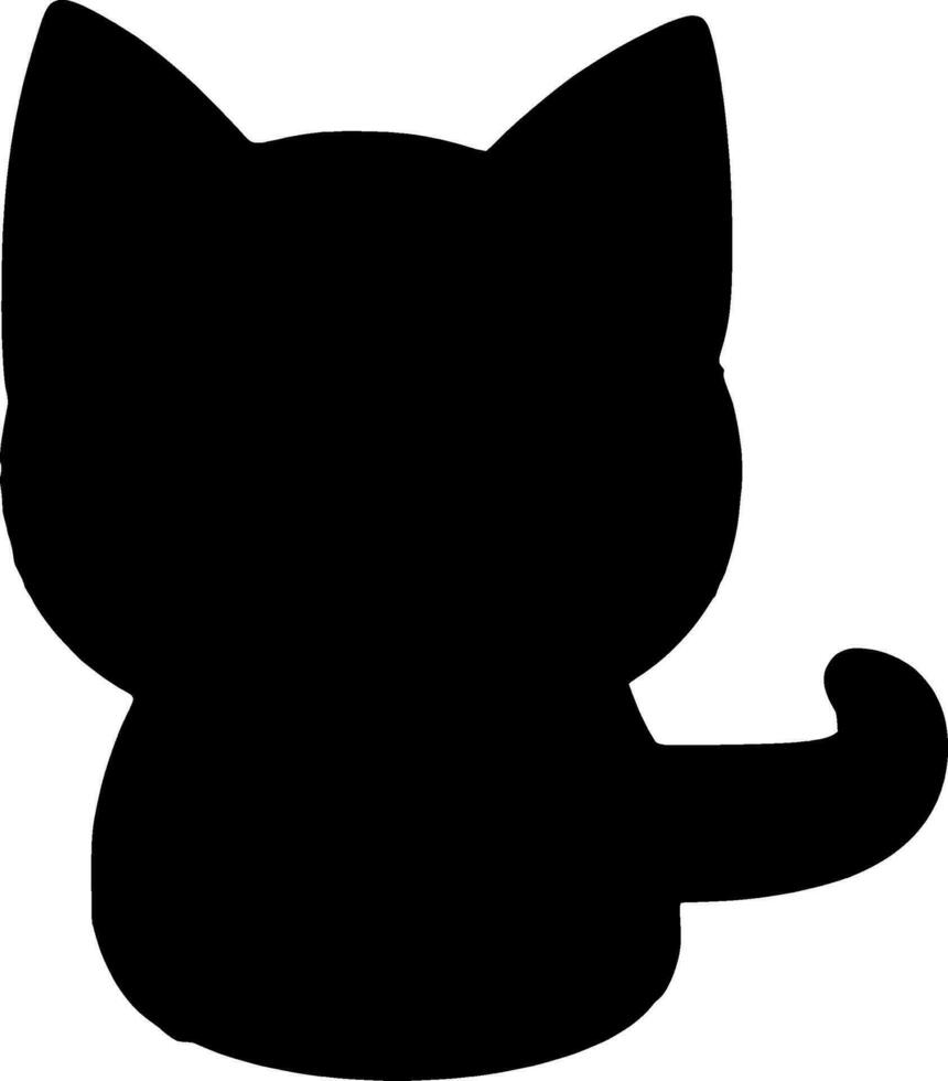 tecknad serie isolerat katt Sammanträde silhuett ClipArt illustration, söt katt mjau silhuett, katt silhuett logotyp ikoner illustration, söt pott katt silhuett illustration, inhemsk sällskapsdjur silhuett vektor
