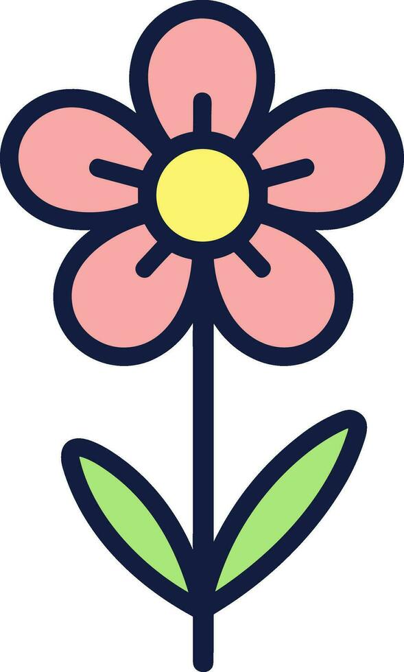 blomma ikoner vector.floral logotyp illustration platt stil isolera på bakgrund. vektor