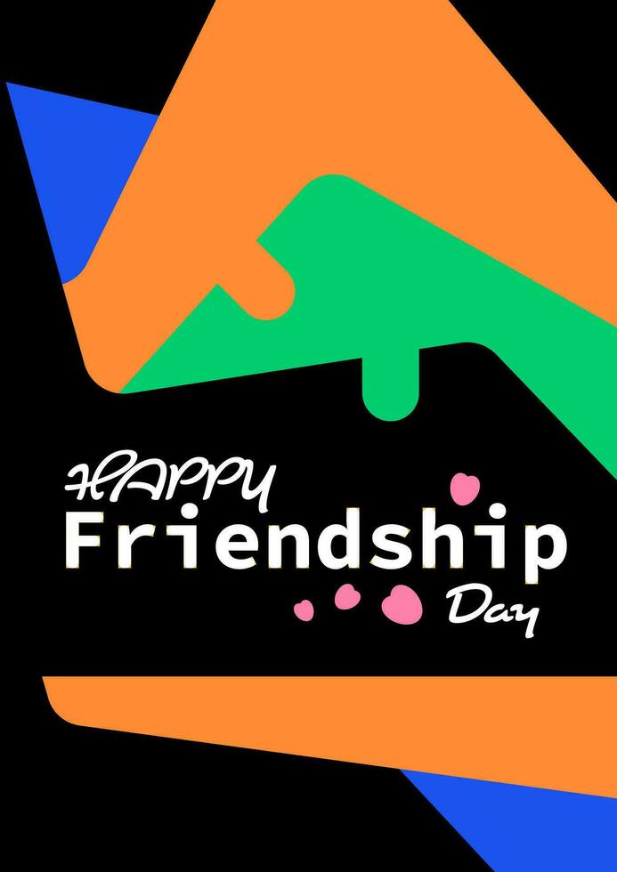 glücklich Freundschaft Tag Gruß Design zum Werbung, Poster, Hintergrund, Banner vektor