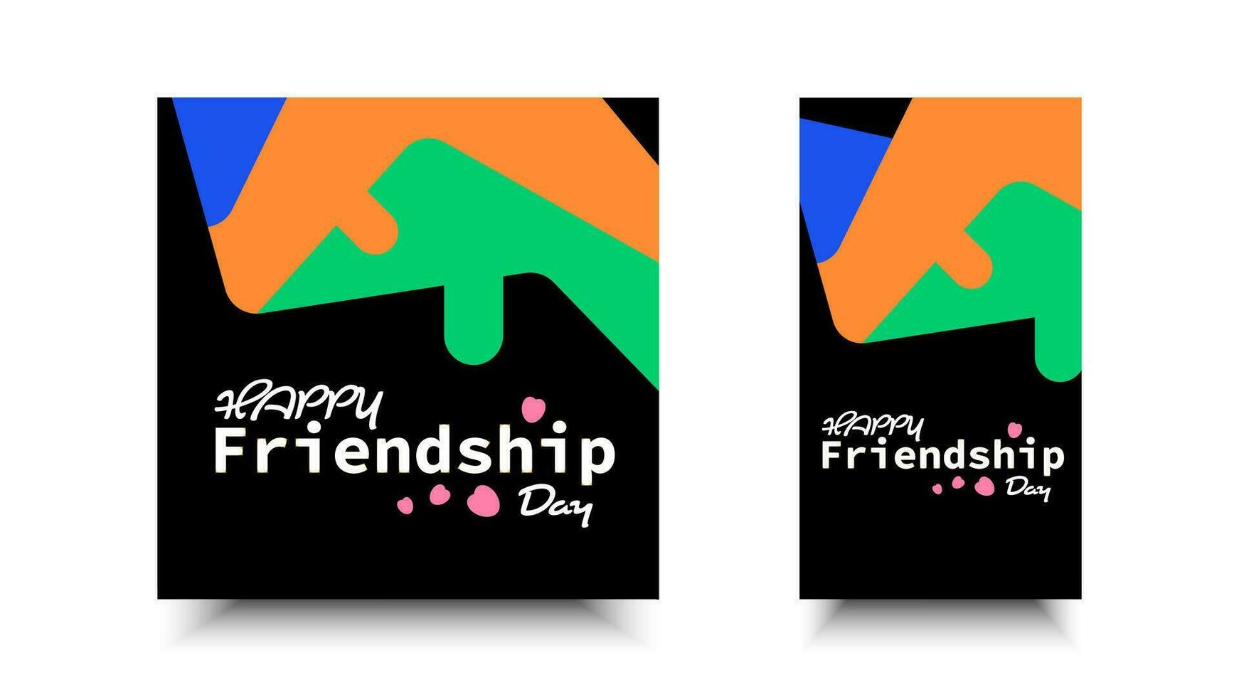 glücklich Freundschaft Tag Gruß Design zum Werbung, Sozial Medien, Poster, Hintergrund, Banner vektor