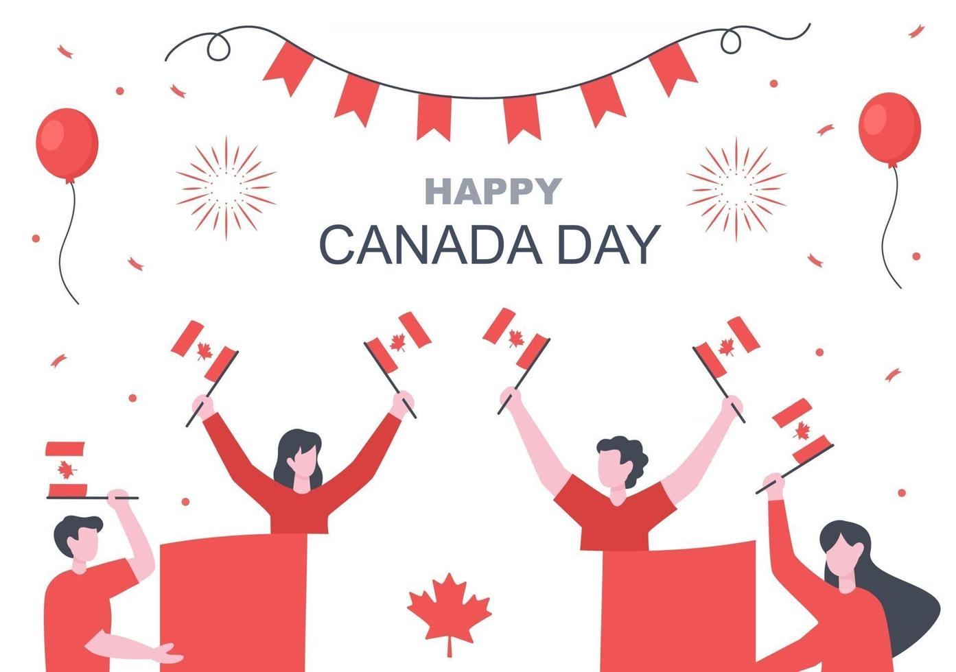 Happy Canada Day Feier Illustration vektor