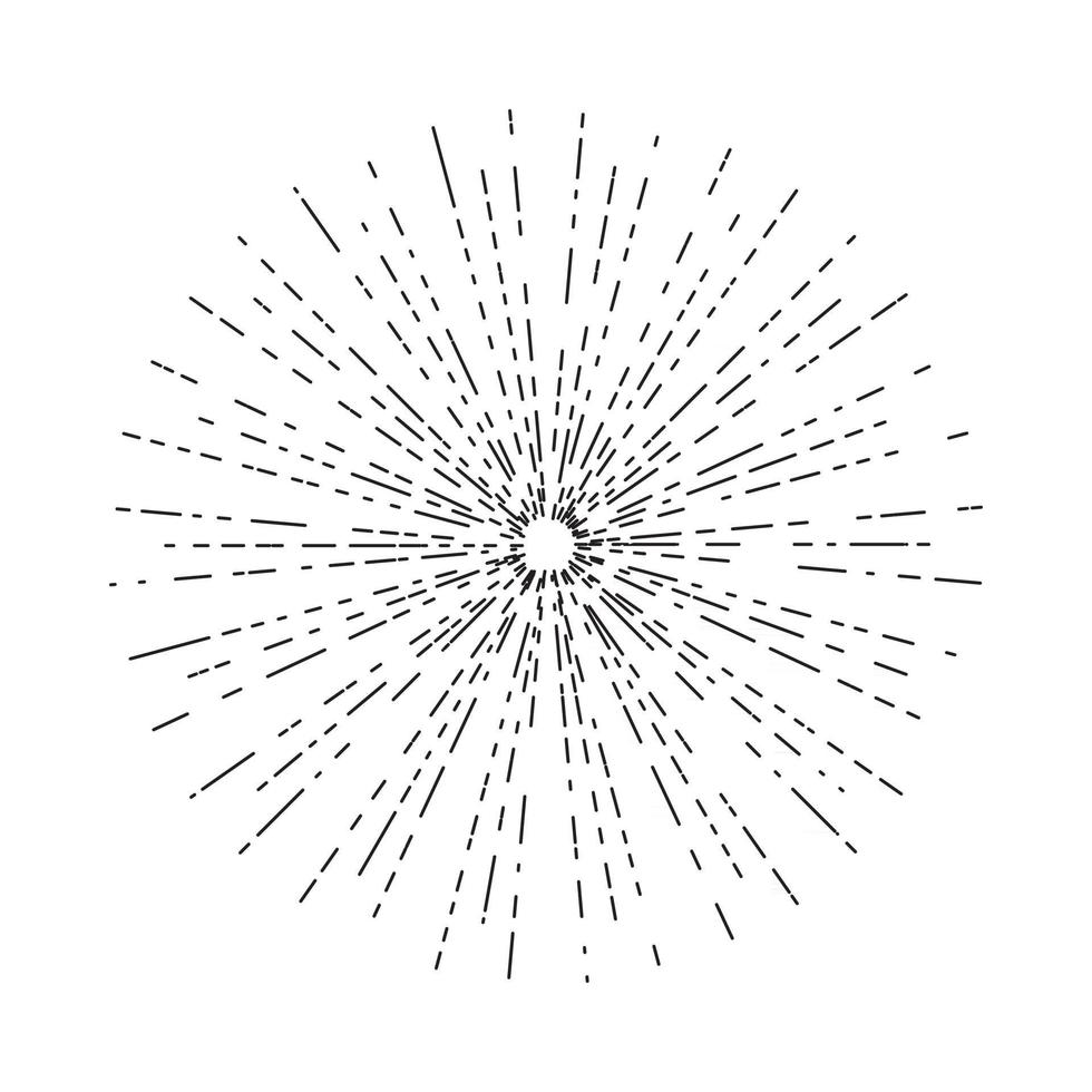 Retro-Sonnenexplosionen, Vintage strahlende Sonnenstrahlen formen Sammlung für Logo, Etiketten oder Embleme und Typografie-Dekorationsvorlagen-Vektorillustration. vektor