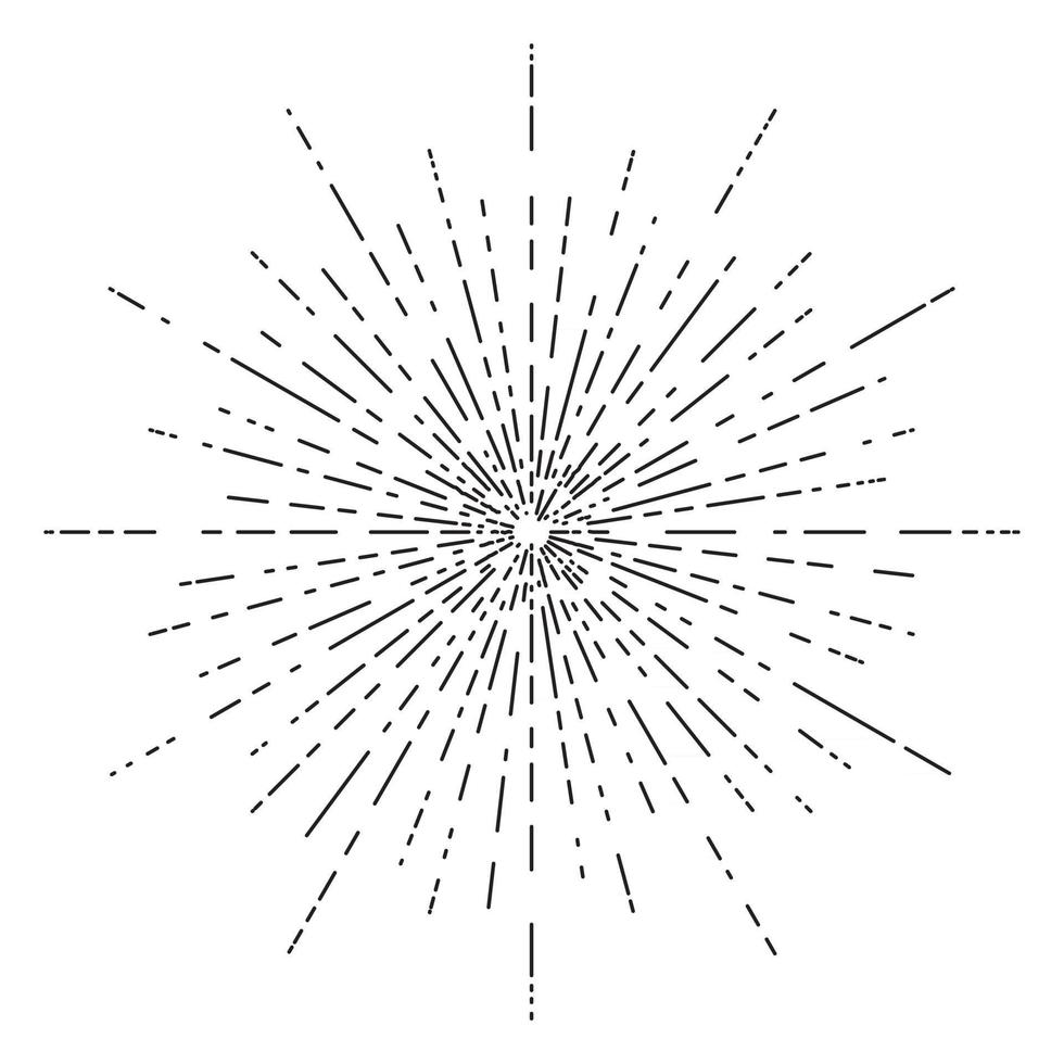 retro sun bursts, vintage strålande solstrålar form för logotyp, etiketter eller emblem och typografi dekoration mall vektorillustration vektor