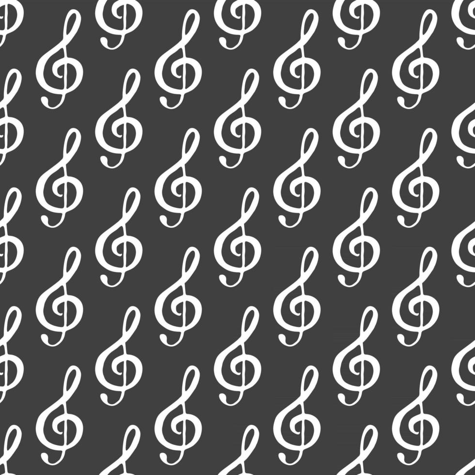 musiknota sömlösa mönster vektorillustration. handritade skissade doodle noter symboler vektor