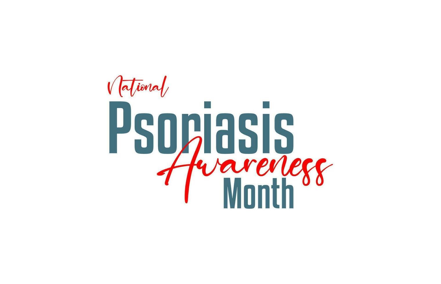 National Psoriasis Bewusstsein Monat vektor