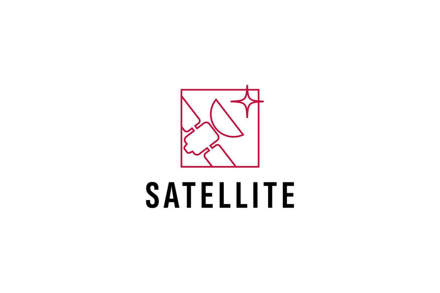 satellit logotyp vektor ikon illustration