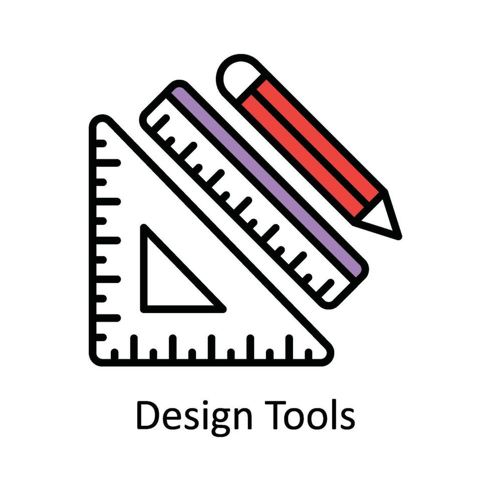 Design Werkzeuge Vektor füllen Gliederung Symbol Design Illustration. Clever Branchen Symbol auf Weiß Hintergrund eps 10 Datei