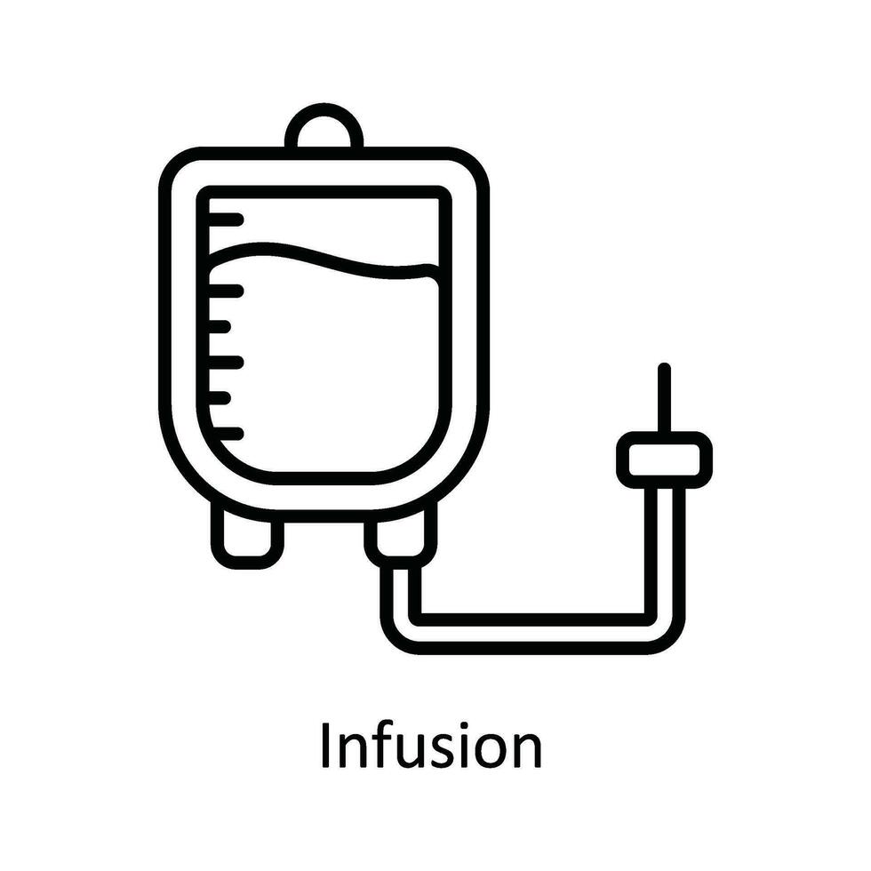 Infusion Vektor Gliederung Symbol Design Illustration. Apotheke Symbol auf Weiß Hintergrund eps 10 Datei