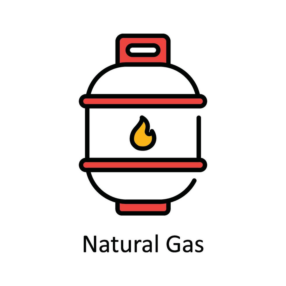 natürlich Gas Vektor füllen Gliederung Symbol Design Illustration. Clever Branchen Symbol auf Weiß Hintergrund eps 10 Datei