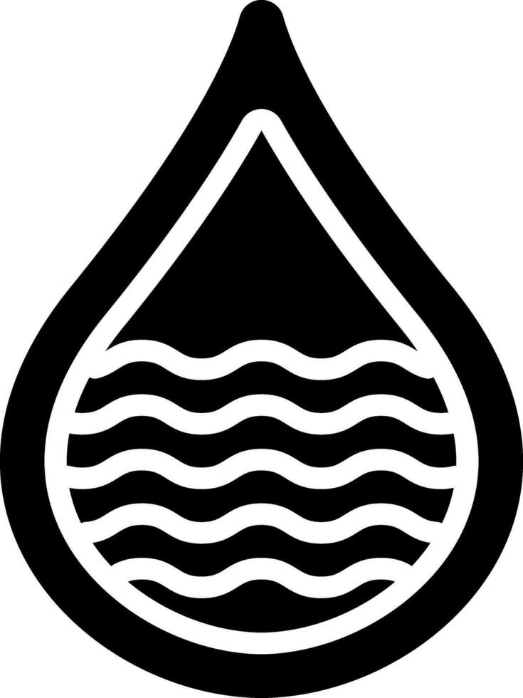 solide Symbol zum Wasser vektor