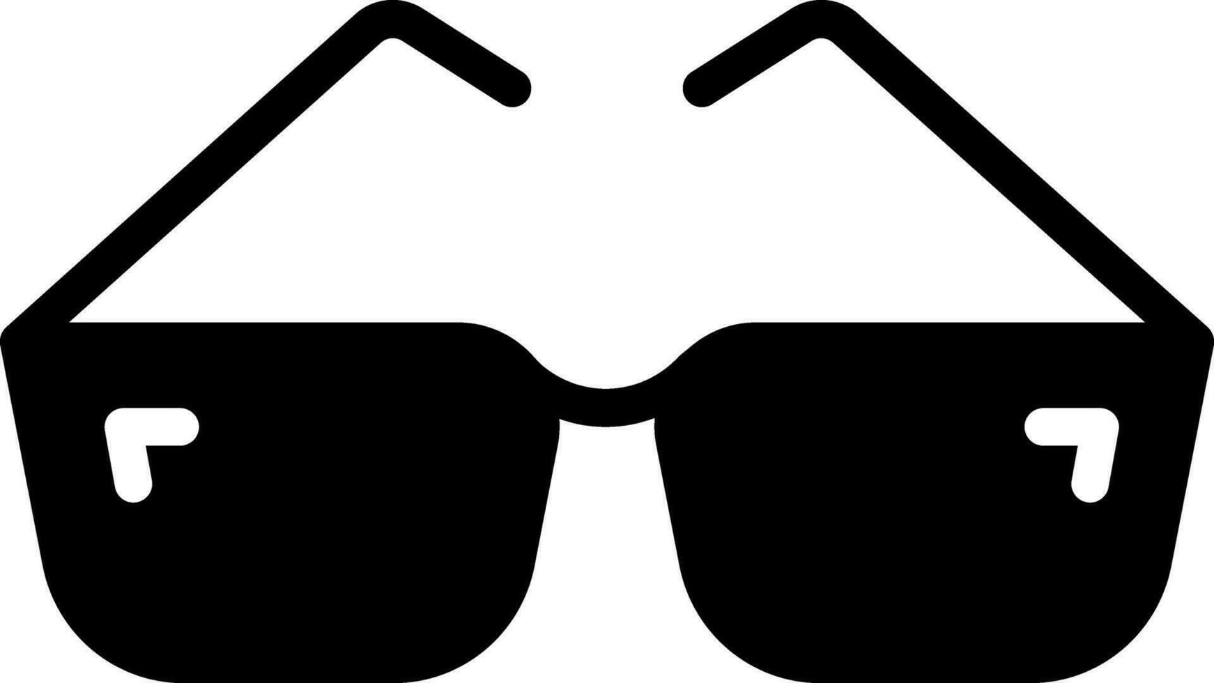 fast ikon för glasögon vektor