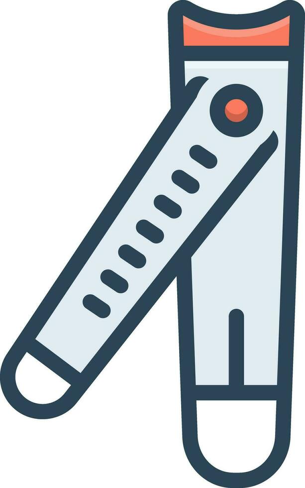 Färg ikon för nagel klippare vektor