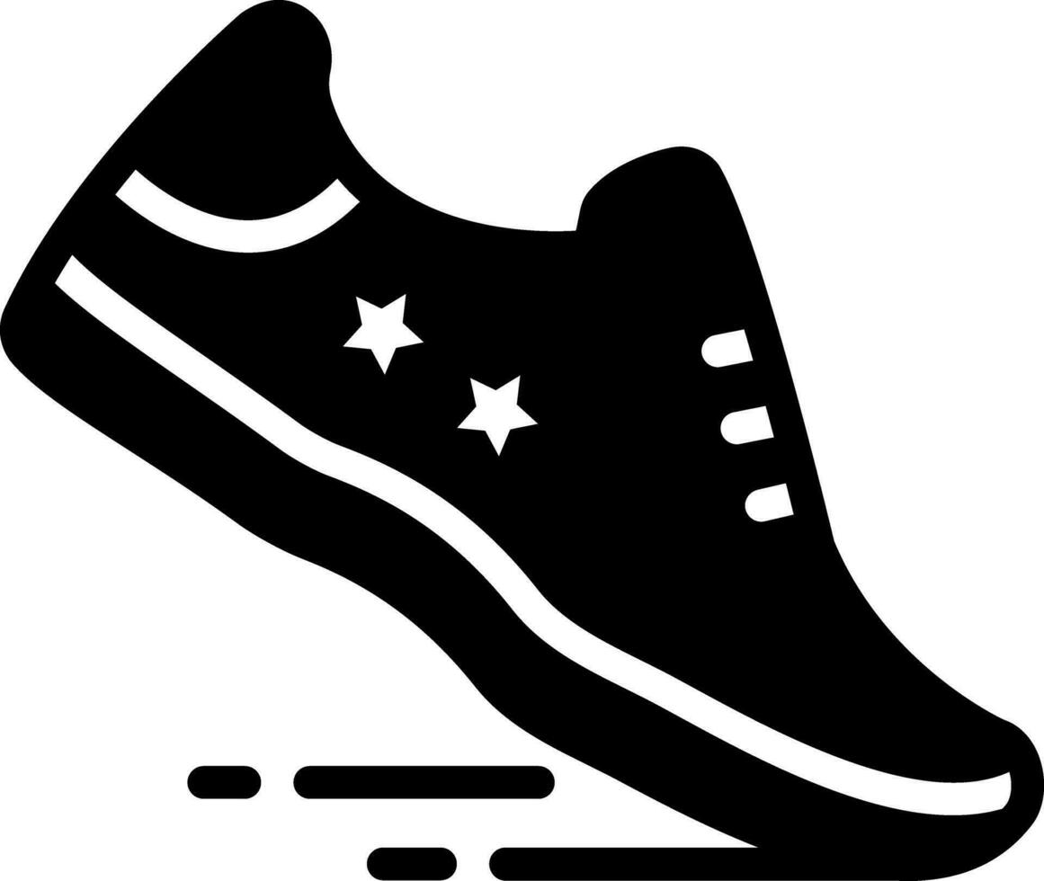solide Symbol zum Laufen Schuh vektor