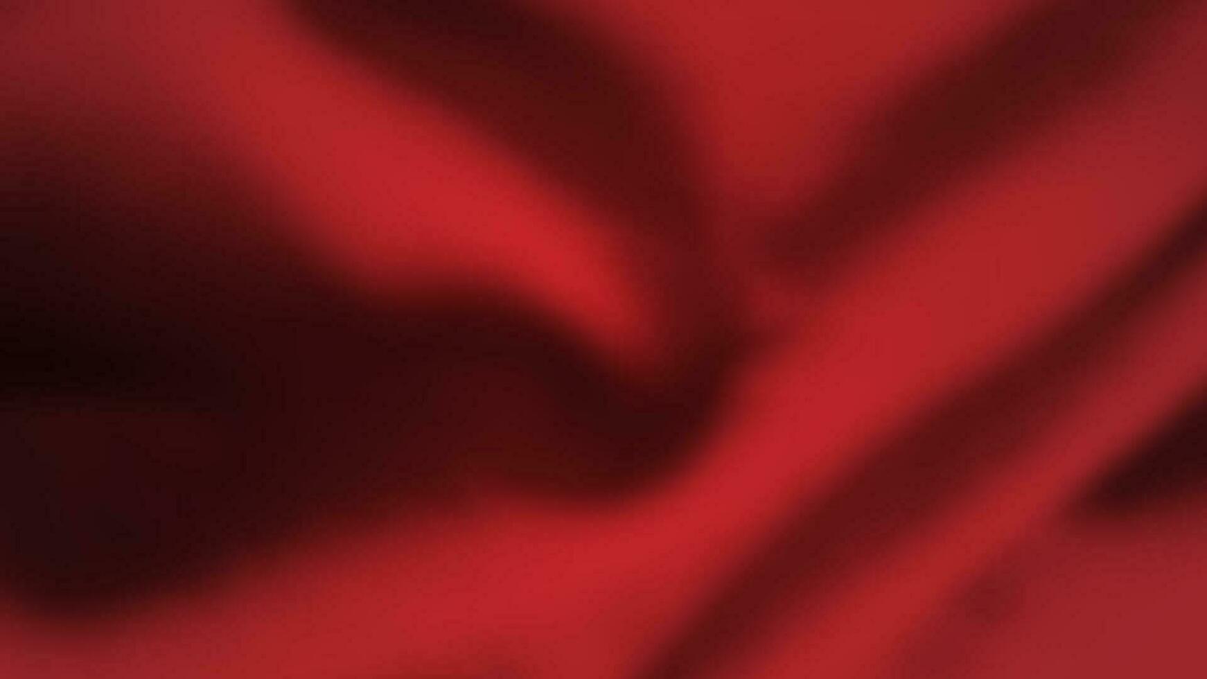 abstrakt Hintergrund mit zerknittert Tuch. dunkel rot realistisch Seide Textur mit leeren Raum. Vektor Illustration
