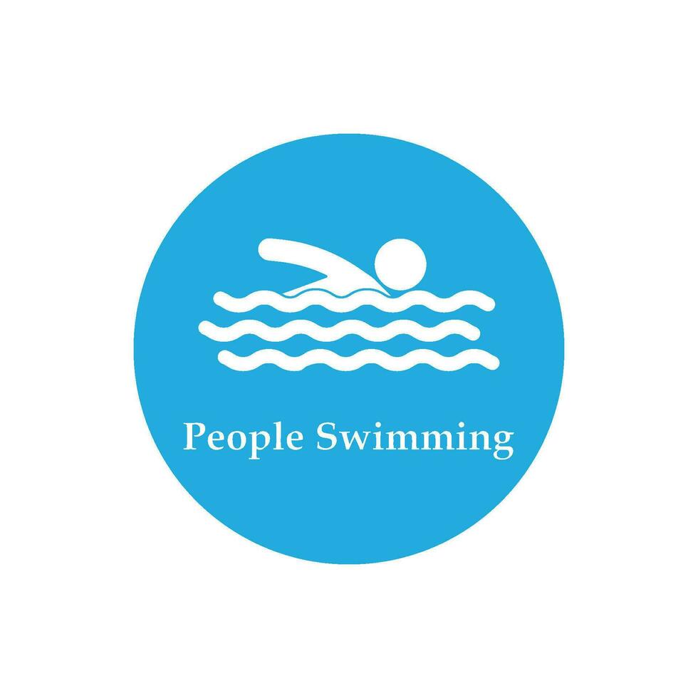 Schwimmen Person Symbol Vektor