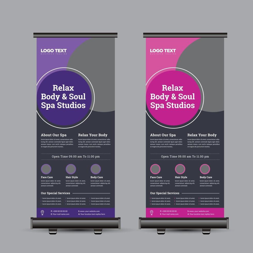 Beauty Spa Roll-Up-Banner vektor