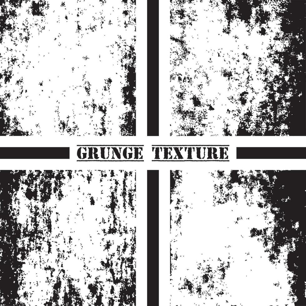 schwarz und Weiß Grunge Textur. Grunge Texturen Satz. Staub überlagern. vektor