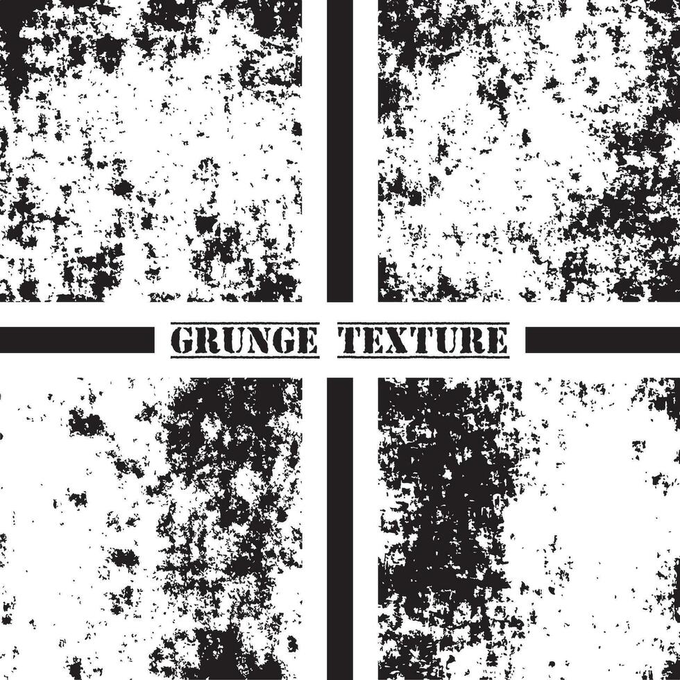 svart och vit grunge textur. grunge texturer uppsättning. damm täcka över. vektor