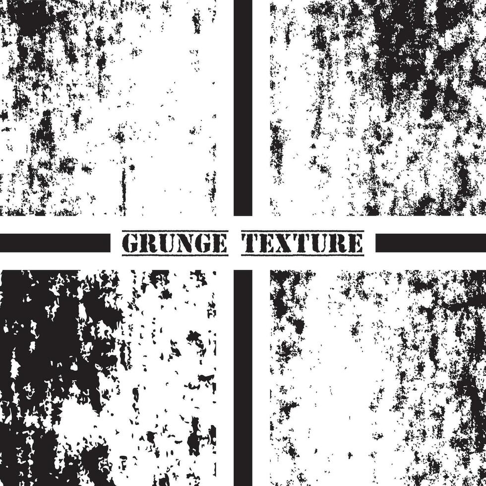 schwarz und Weiß Grunge Textur. Grunge Texturen Satz. Staub überlagern. vektor