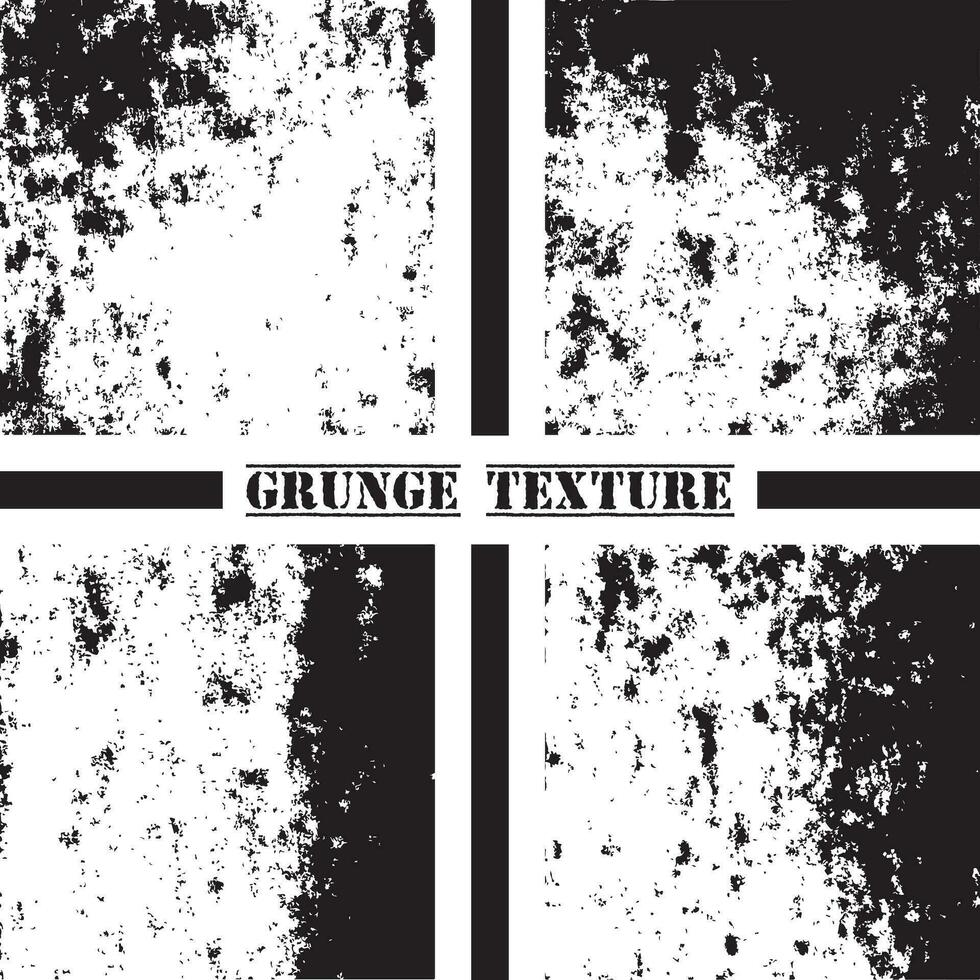 schwarz und Weiß Grunge Textur. Grunge Texturen Satz. Staub überlagern. vektor