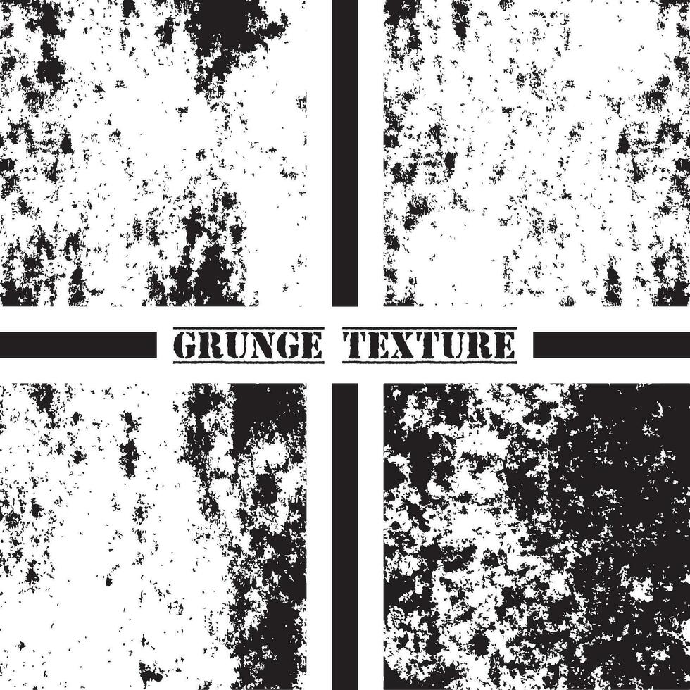 svart och vit grunge textur. grunge texturer uppsättning. damm täcka över. vektor